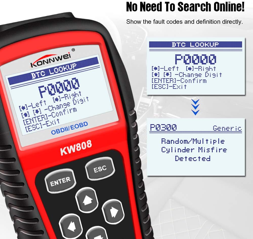 OBDII Code Reader with 2.8" Screen, Pack of 2 Q607