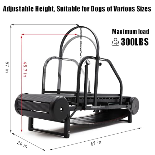 Non-Electric Dog Treadmill with Step Counter, Adjustable Incline & Brake I6034