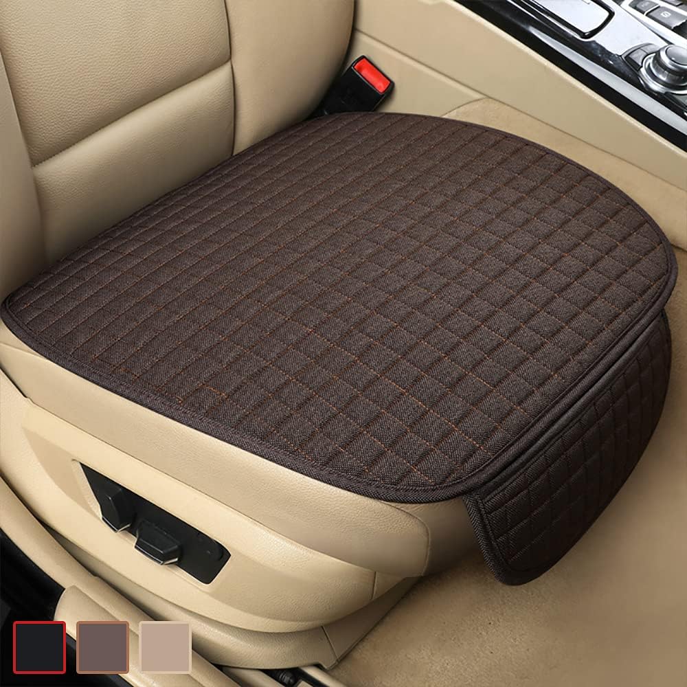 3 Pcs Universal Breathable Anti-Slip Car Seat Cover Cushion Set Beige D67600