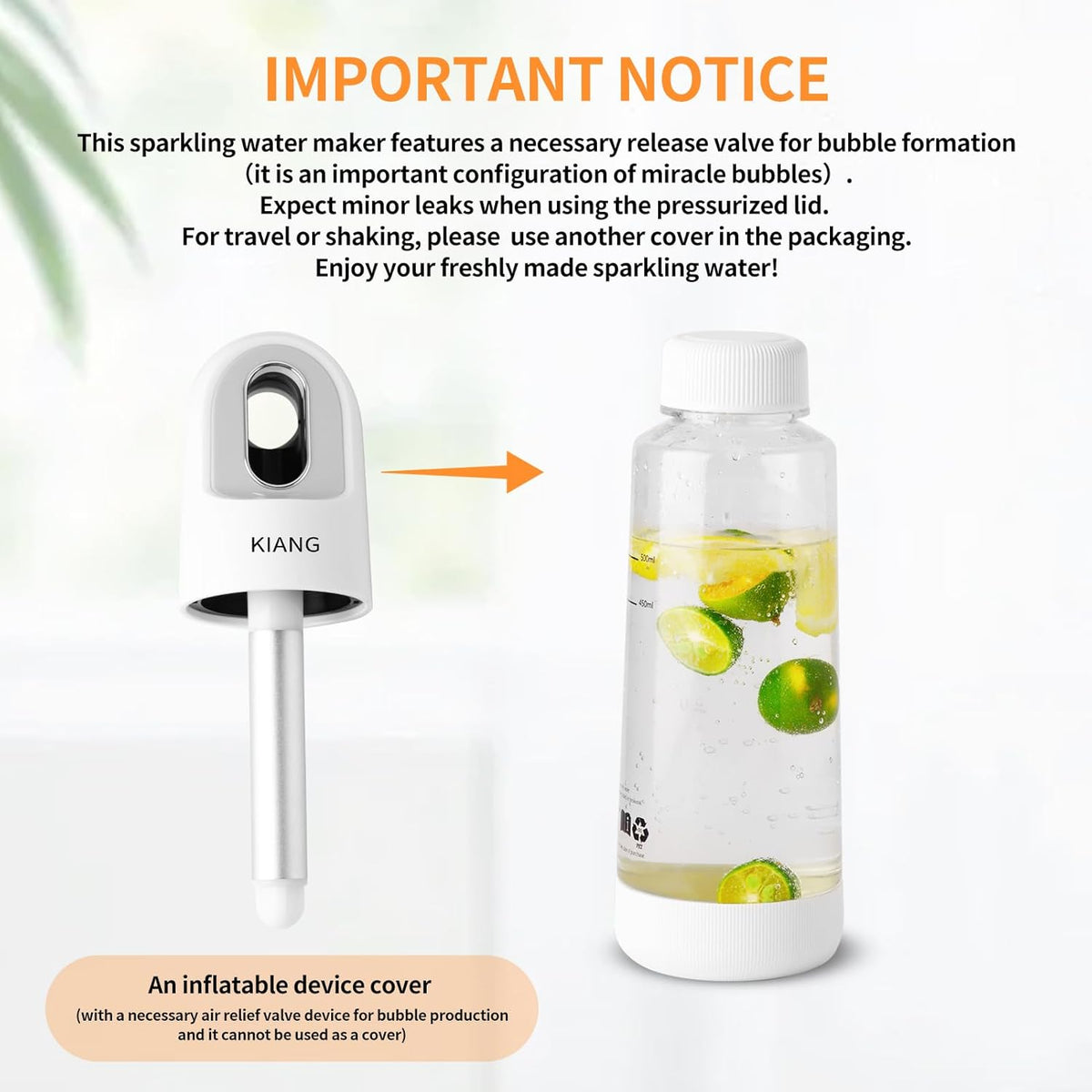 White Soda Maker Compatible With 8 Grams CO2 Charger Y5245