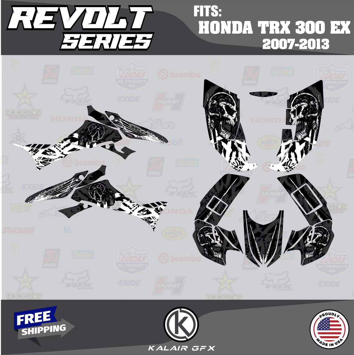 Graphics Kit for Honda TRX300EX F6616