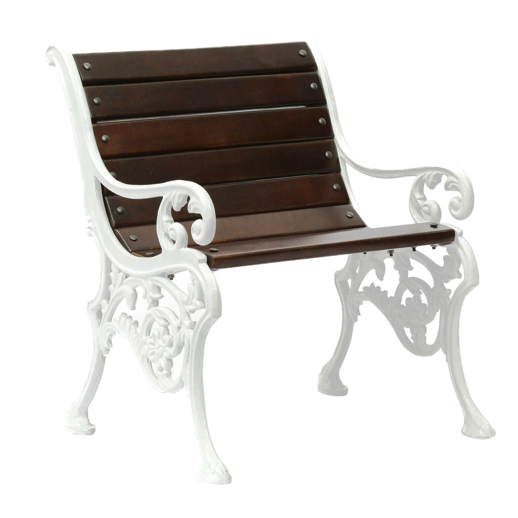 Handmade Mango Wood and Cast Iron Accent Chair M51616