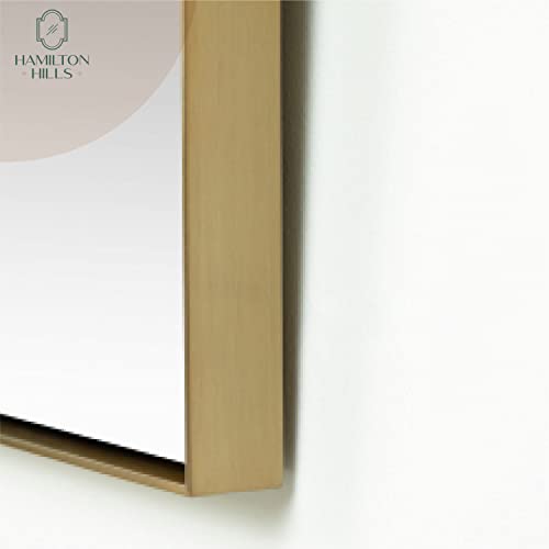 24x36 inch Gold Metal Framed Rectangular Pivot Mirror V931832