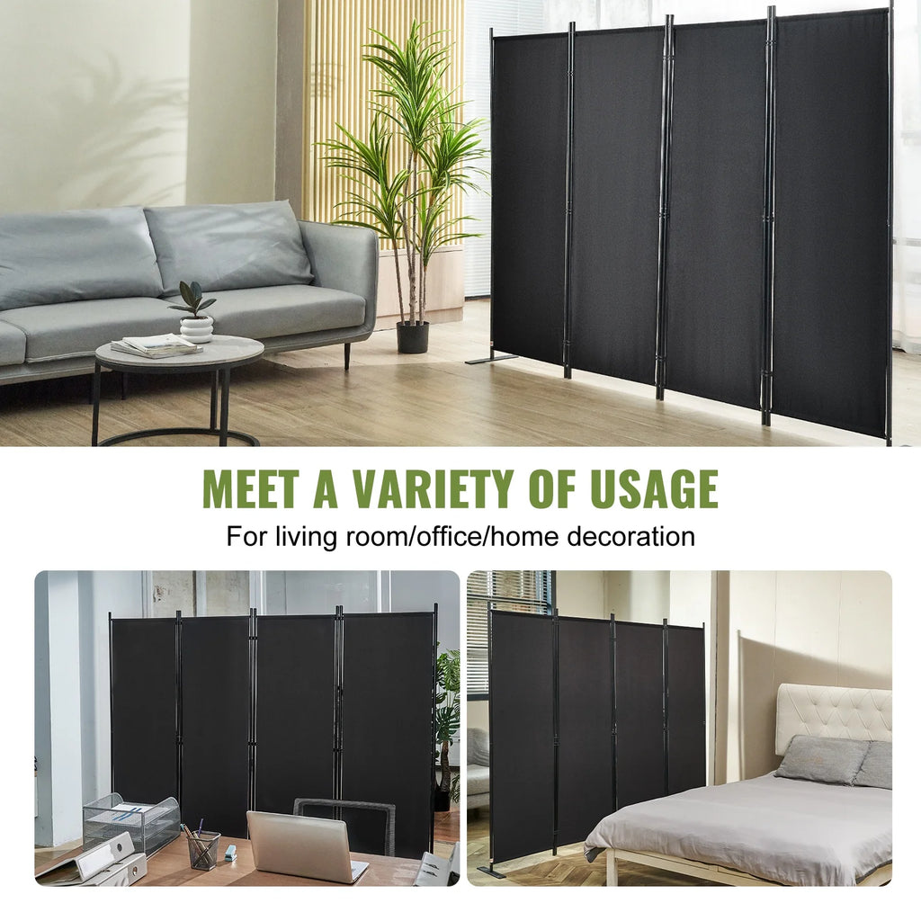 4-Panel Folding Fabric Room Divider F694313