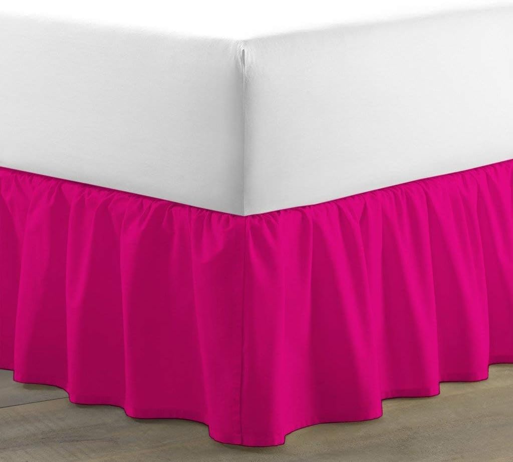 100% Cotton 800 Thread Count Ruffled Bed Skirt (Cal King, Royal Blue) 12 Inch Drop X405