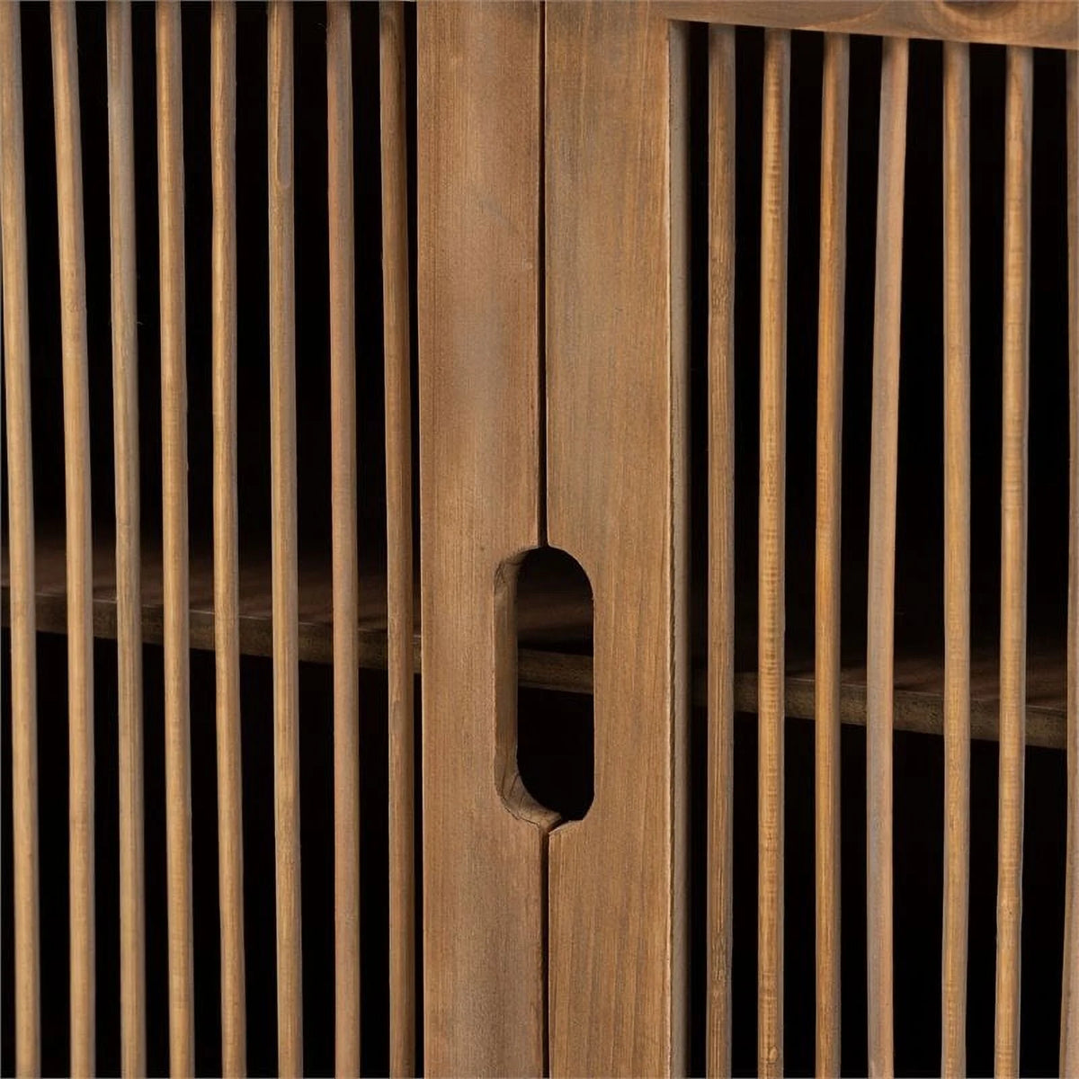 Medium Oak 2-Door Wood Storage Cabinet Z56440
