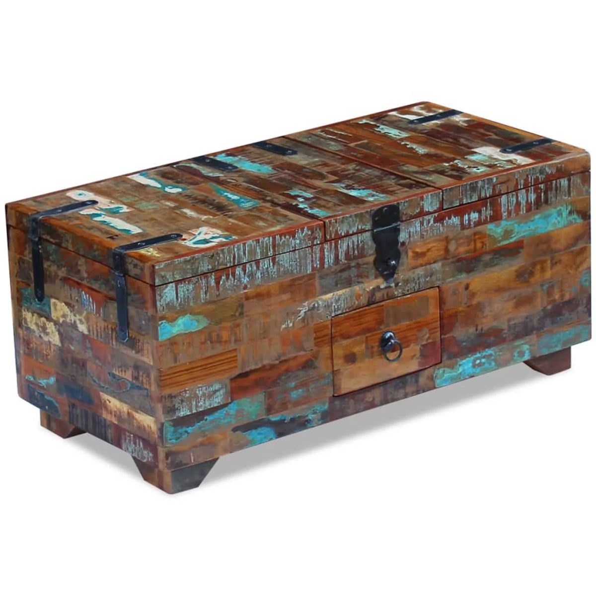 Reclaimed Wood Coffee Table Box Chest O171642