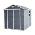 Grey Resin Outdoor Storage Shed with Door & Lock I9766
