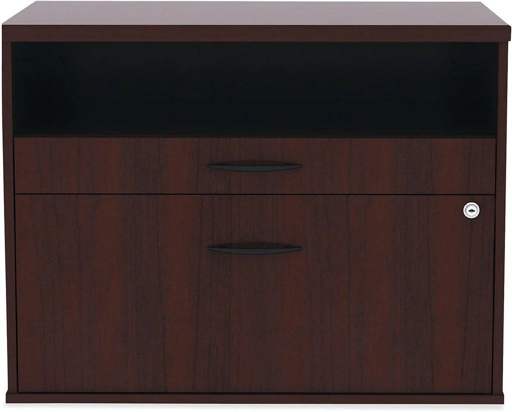 2-Drawer Low File Cabinet Credenza - Mahogany X242