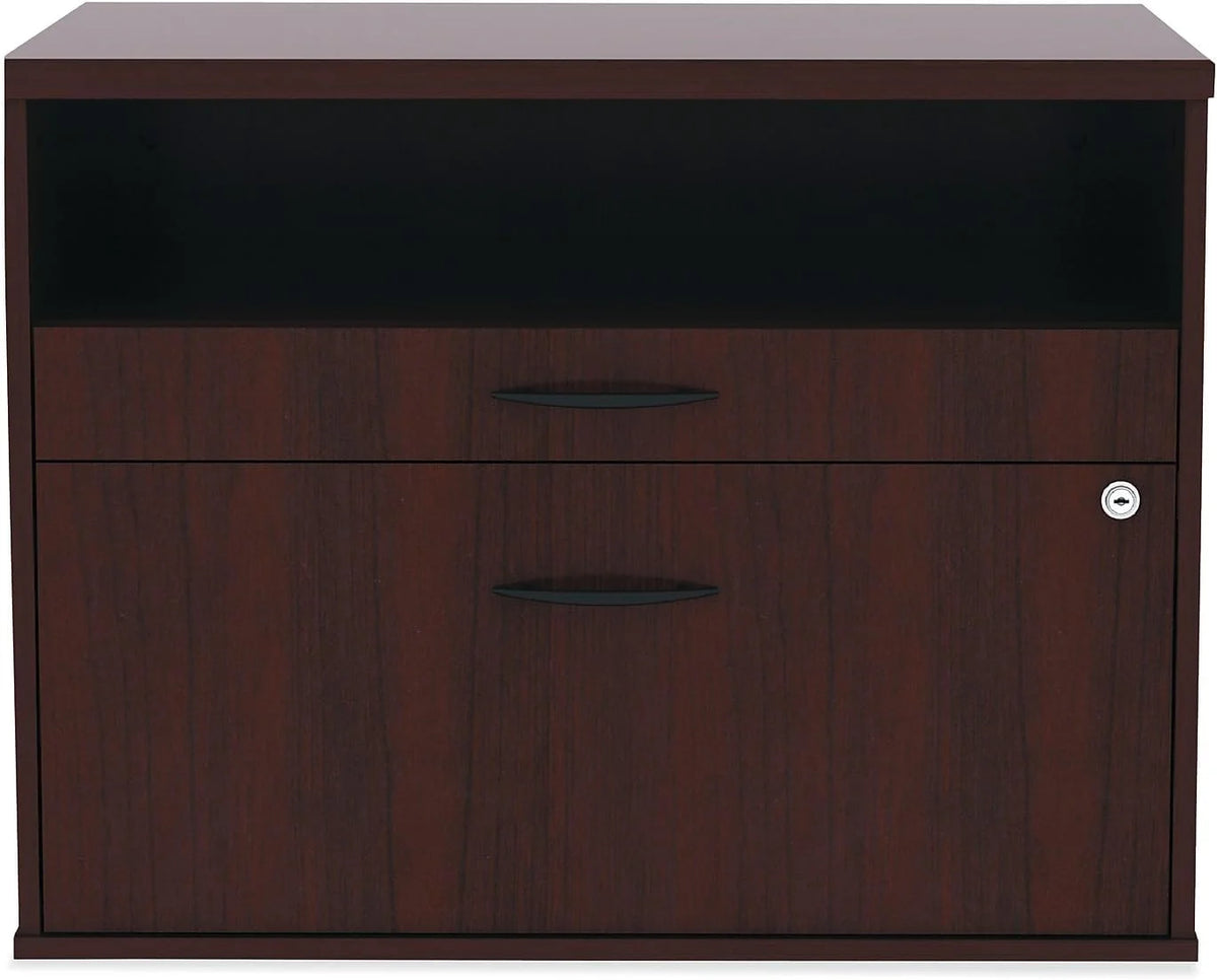 2-Drawer Low File Cabinet Credenza - Mahogany X242
