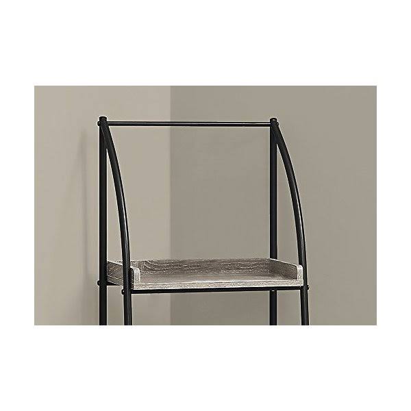 Dark Taupe Black Metal Bookcase S85239