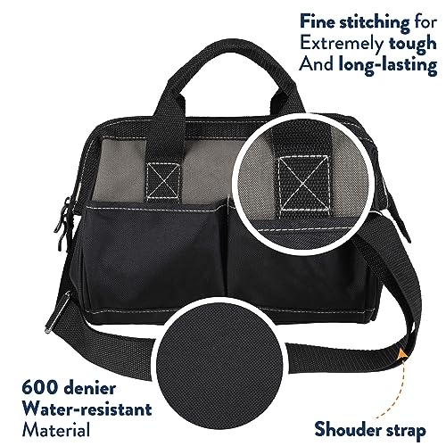 16 Inch Wide Mouth Tool Bag with 21 Pockets P849383