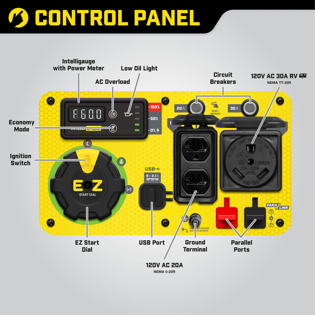 4500-Watt Portable Dual Fuel Inverter Generator D23483