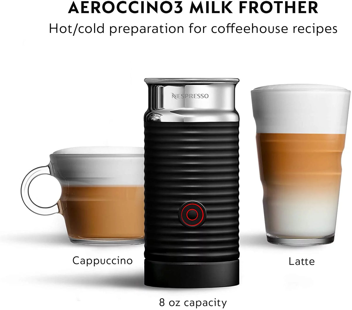 Matte Black Coffee and Espresso Machine with Milk Frother R80388