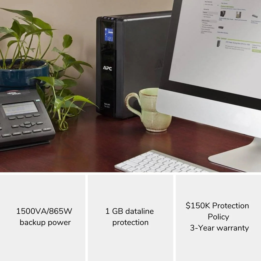 1500VA UPS Battery Backup Surge Protector with AVR T660848