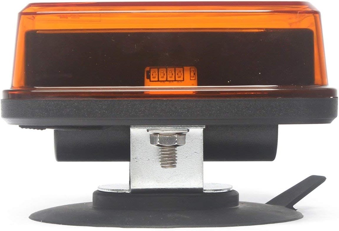 Amber LED Flashing Warning Light Kit with Magnetic Suction Cup Mounts I277067