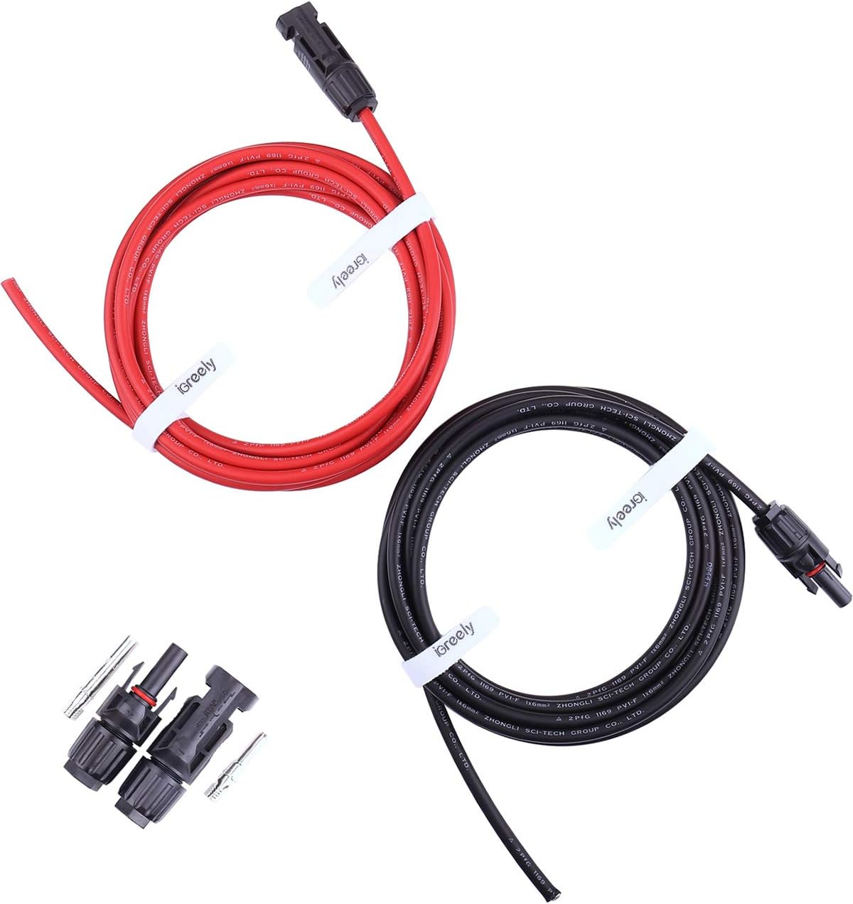 50 Feet 10AWG Solar Extension Cable with Female and Male Connector Q480