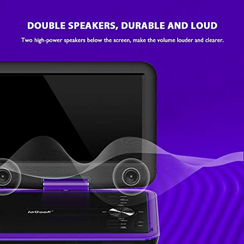 11.5" Portable DVD Player with Rechargeable Battery, Red H400