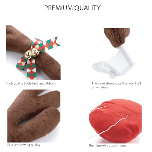 Reindeer Antlers for Cars with Nose and Tail F50179