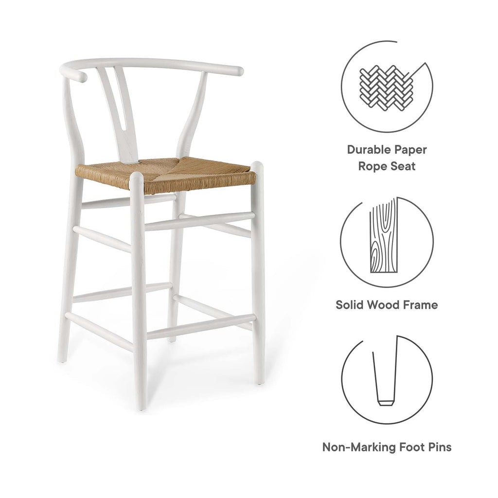 White Wood Counter Stool A774