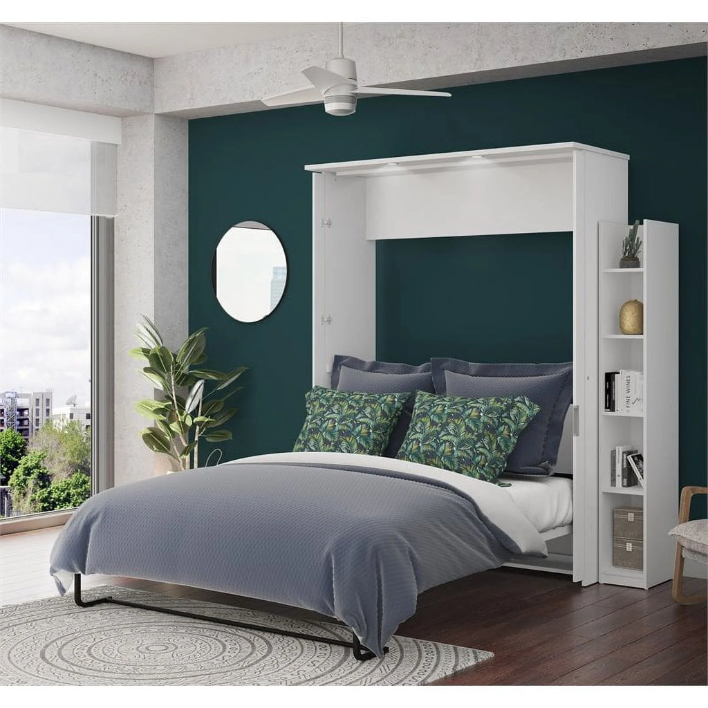 Queen Murphy Bed and Storage Unit in White Q64057
