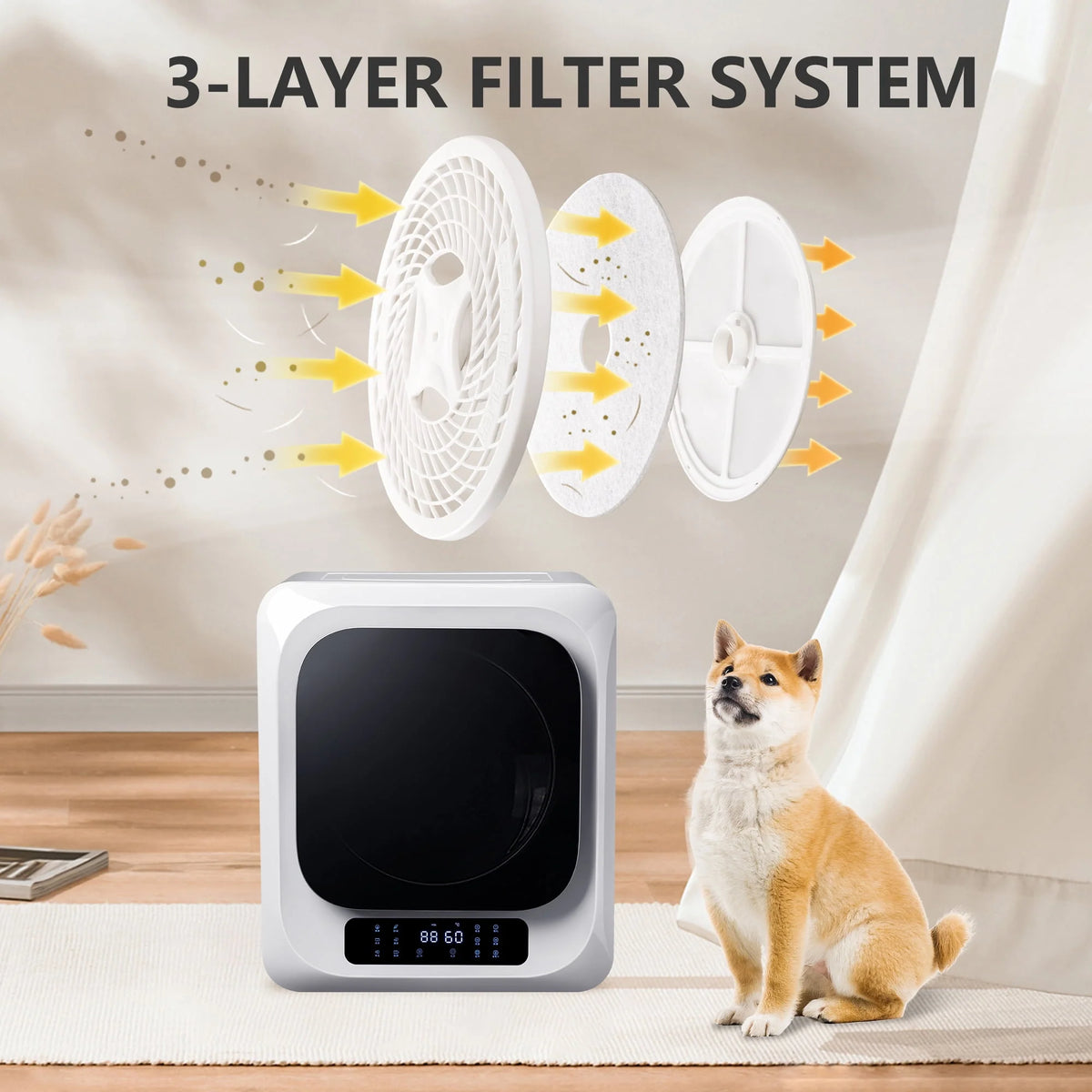 850W 1.5 cu. ft. Portable Compact Electric Laundry Dryer E5636