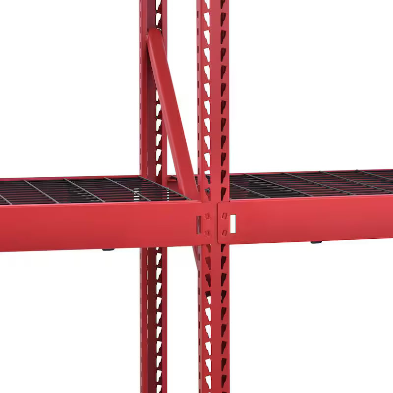 5-Tier Steel Garage Storage Shelving Unit in Red Z238616