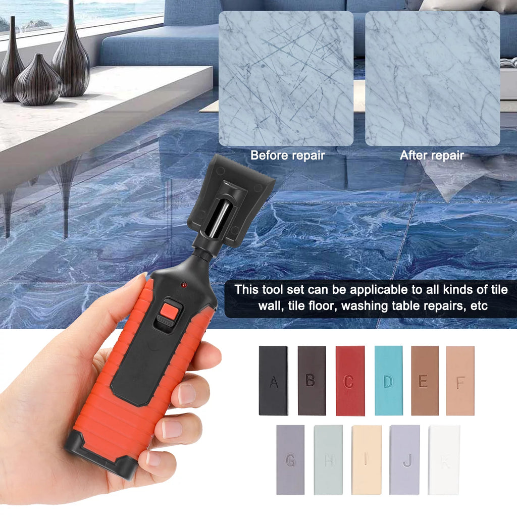 Ceramic Tile Repairing Tool Set with 11 Wax Bar N3087