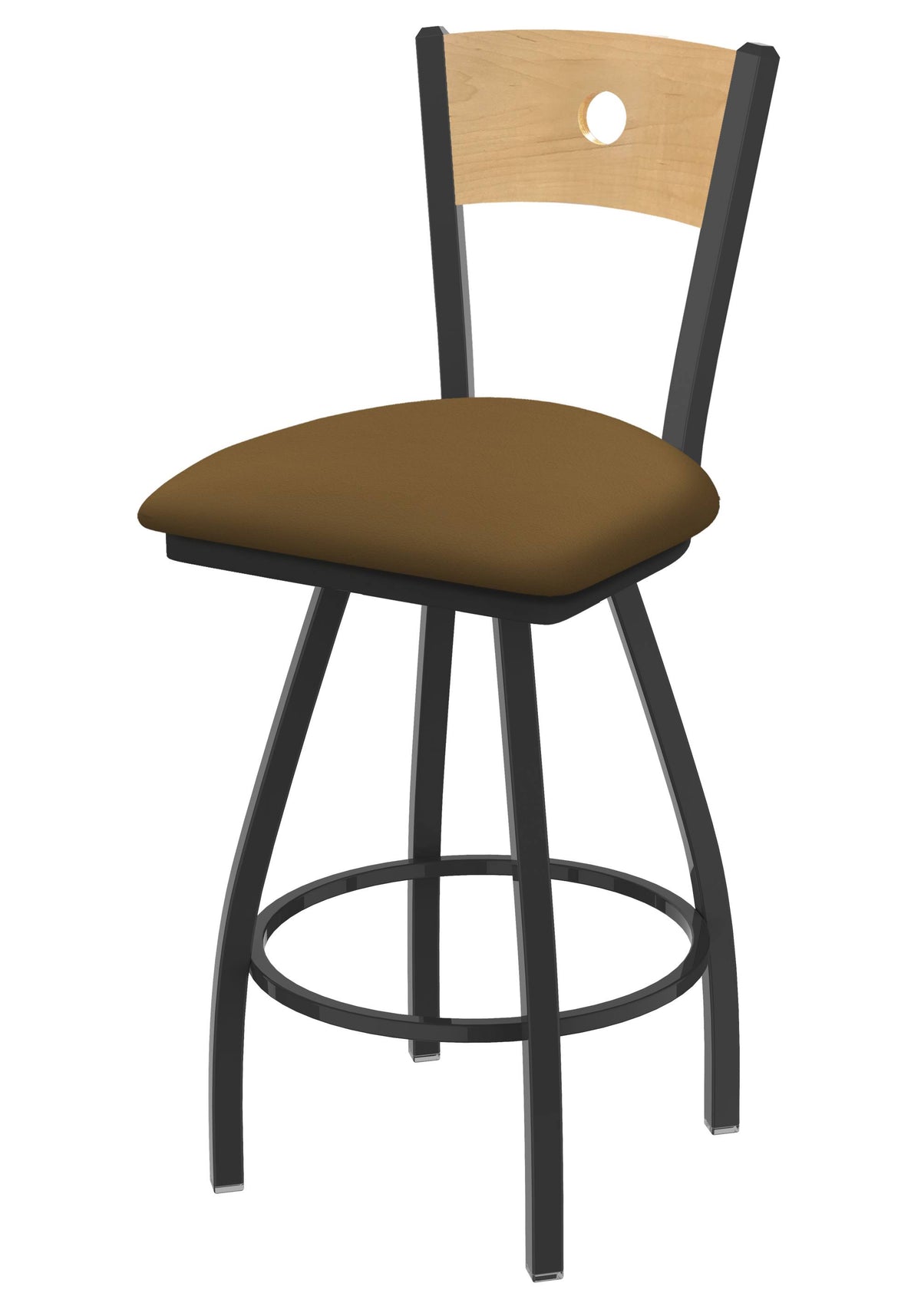 Swivel Counter Stool with Pewter Finish V8747