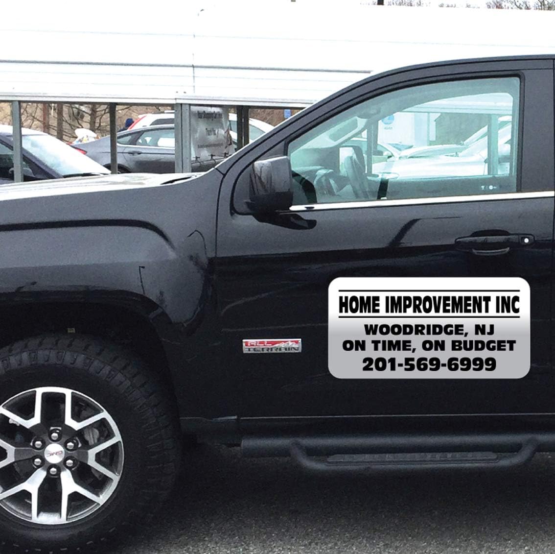 12 X 24 Set of 2 Vehicle Magnets Sign with Custom Lettering K815