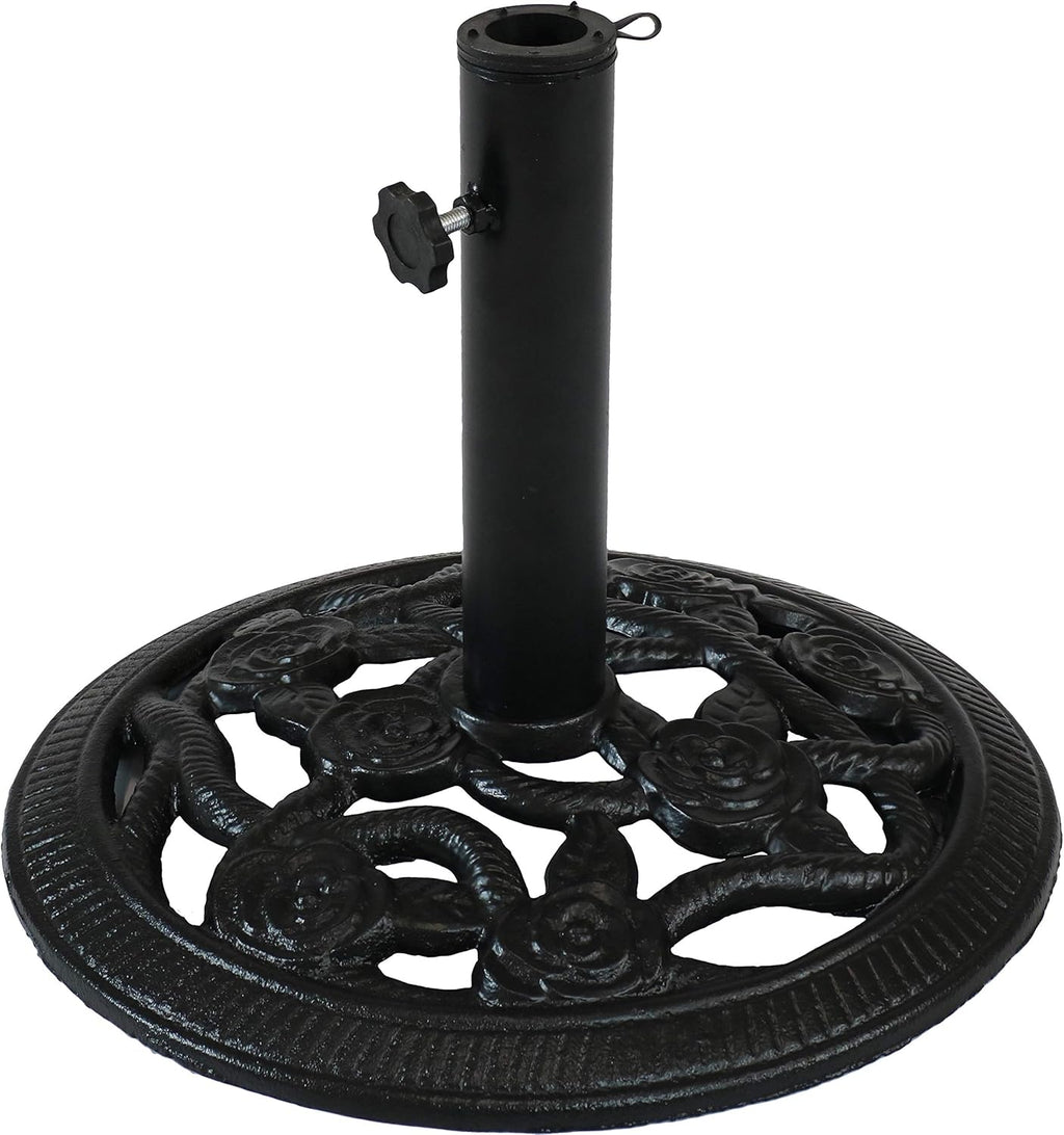 Green Cast Iron Patio Umbrella Base Stand Y861065