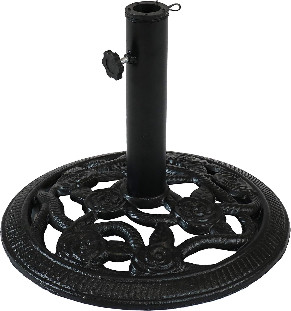 Green Cast Iron Patio Umbrella Base Stand Y861065