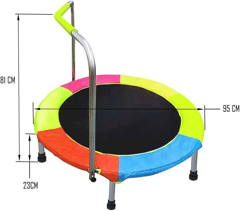 Folding Portable Kids Trampoline with Handle Y587783