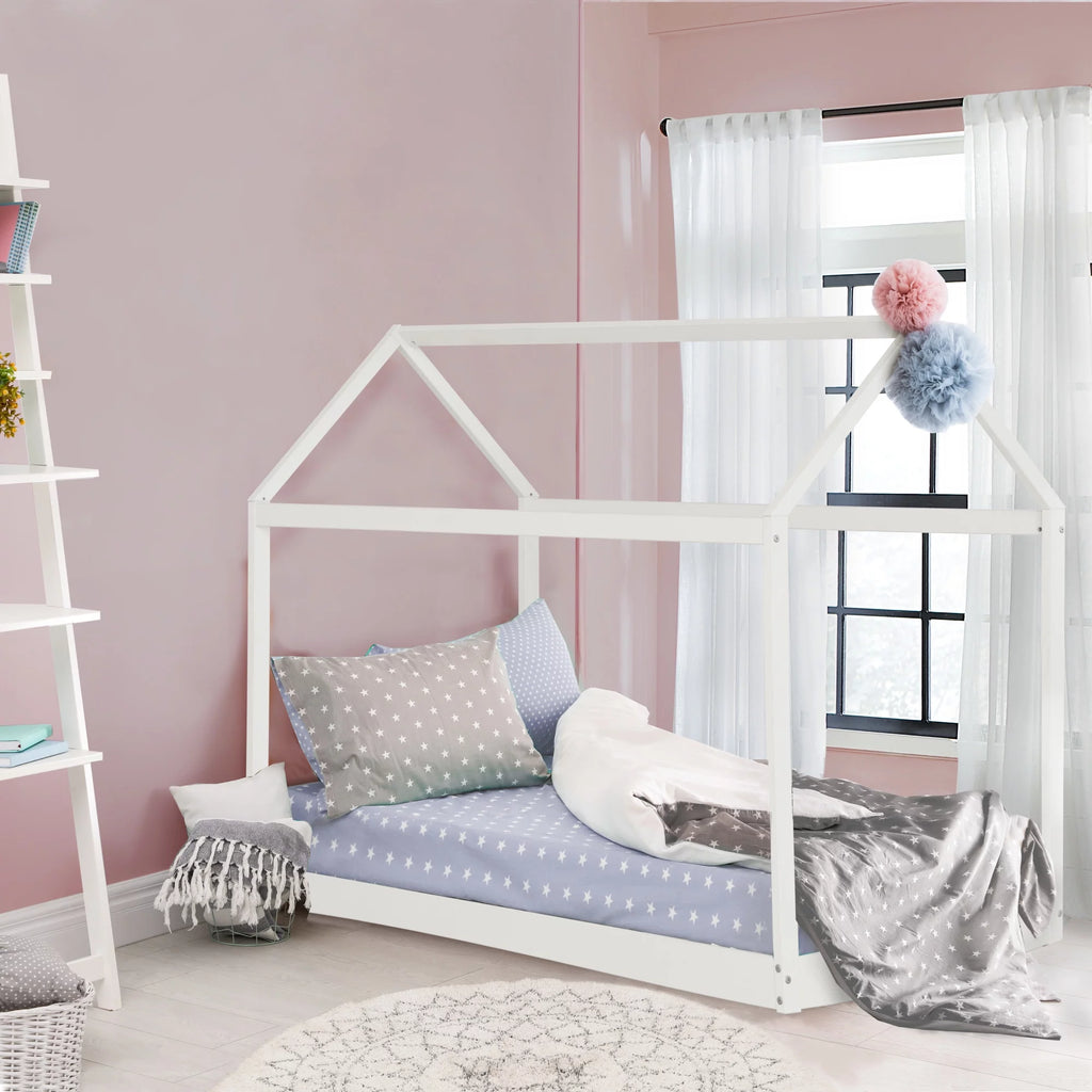 Pink Canopy Twin Bed N85291