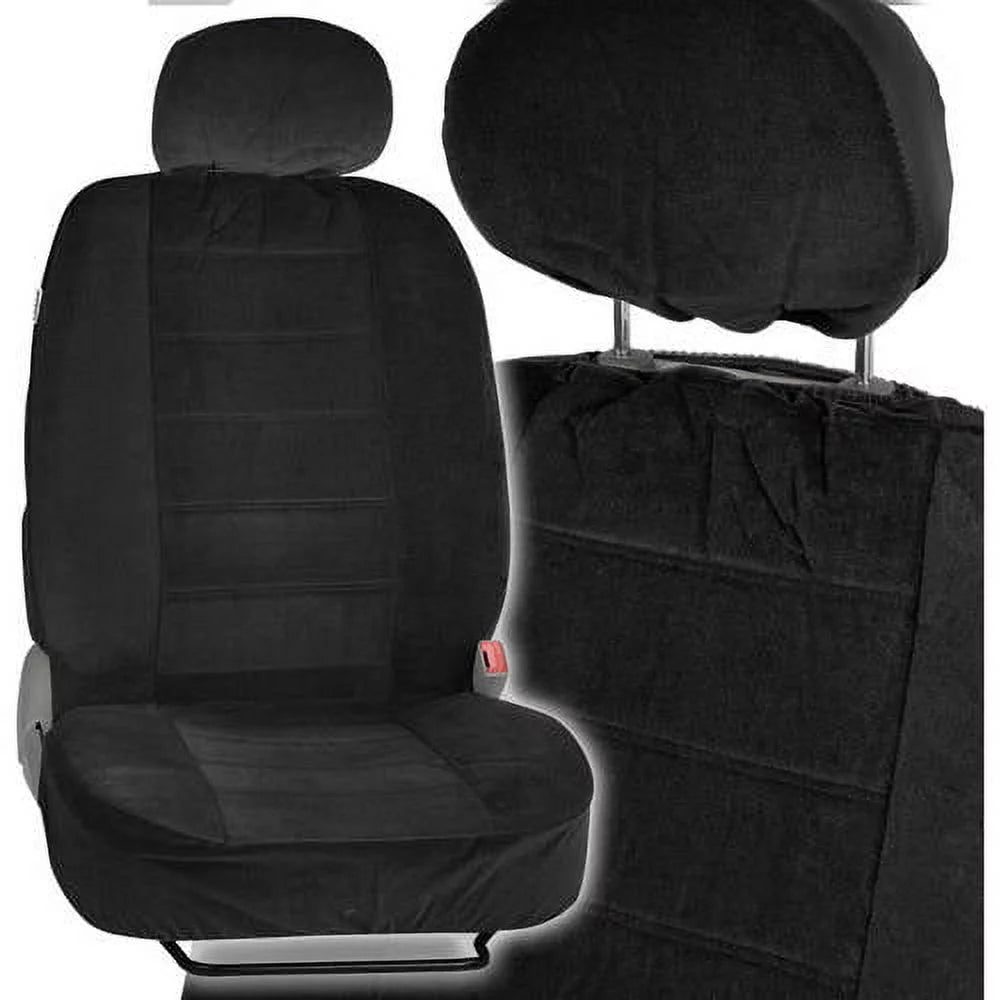 Dotted Cloth Car Seat Covers Front and Rear 9 Pieces N674405