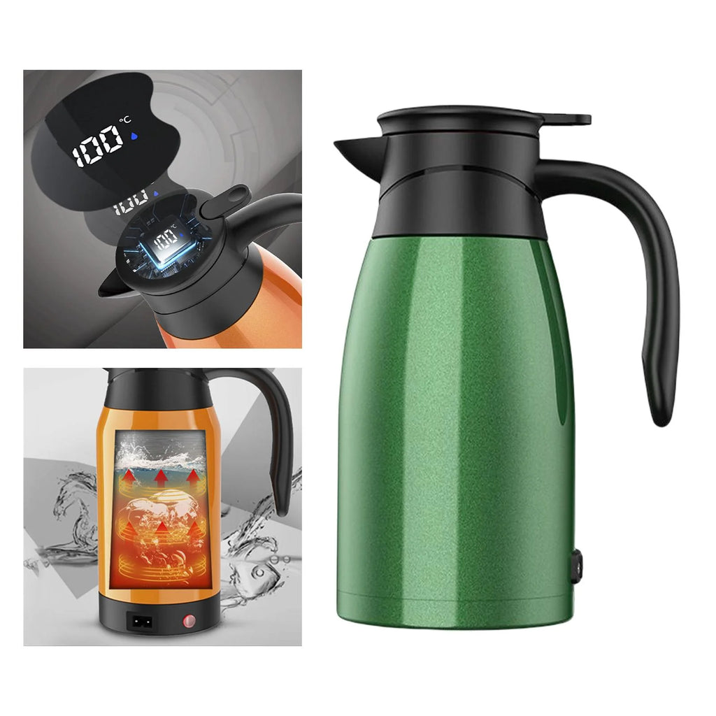 Green 12V Portable Car Kettle Q871918