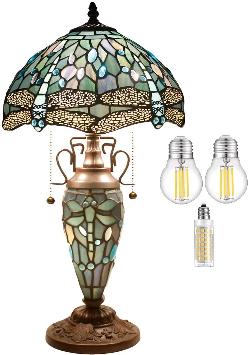 Sea Blue Stained Glass Table Lamp N859