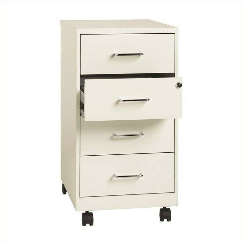 4 Drawer Steel File Cabinet in Pearl White S2205