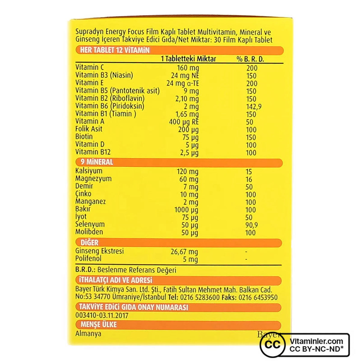 Multivitamin 30 Tablets D508