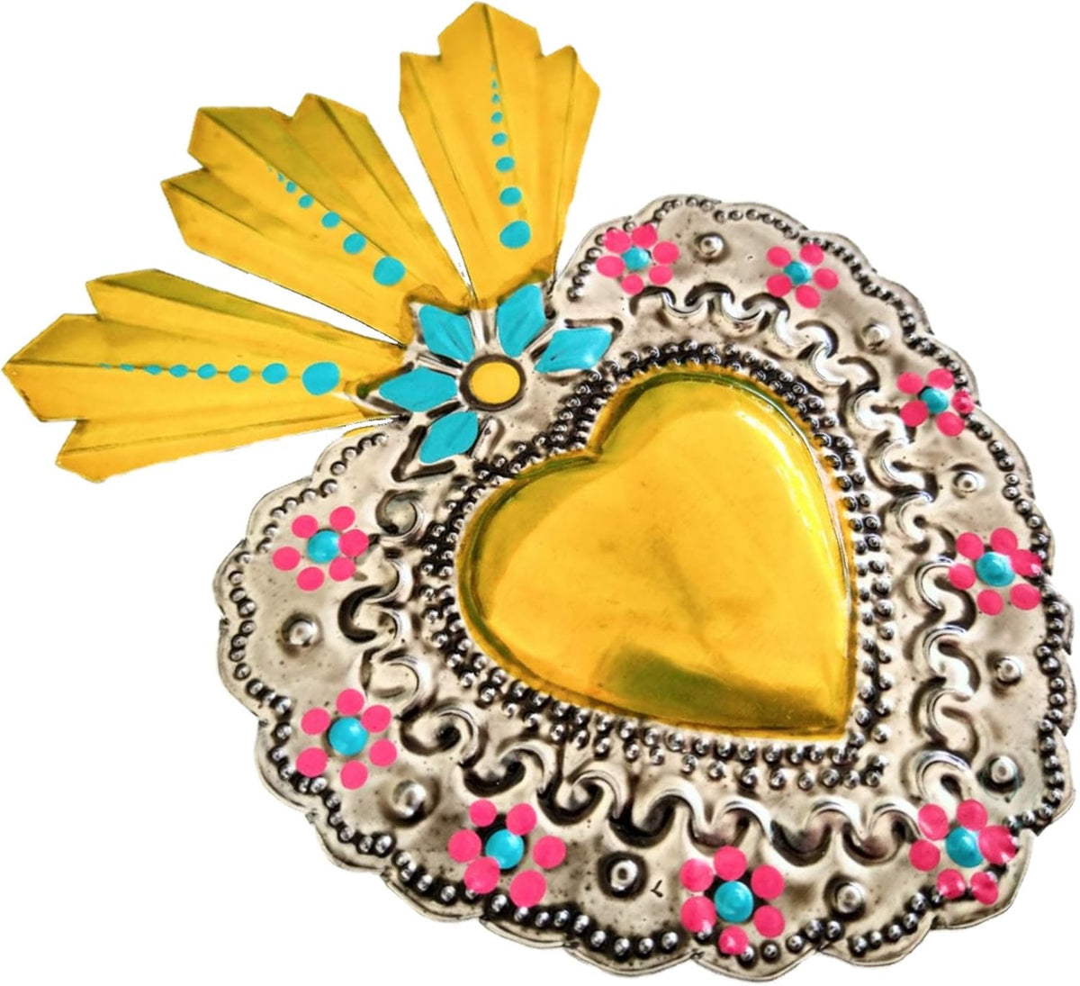 5 Pieces Hand Painted Metal Wall Decor E3425