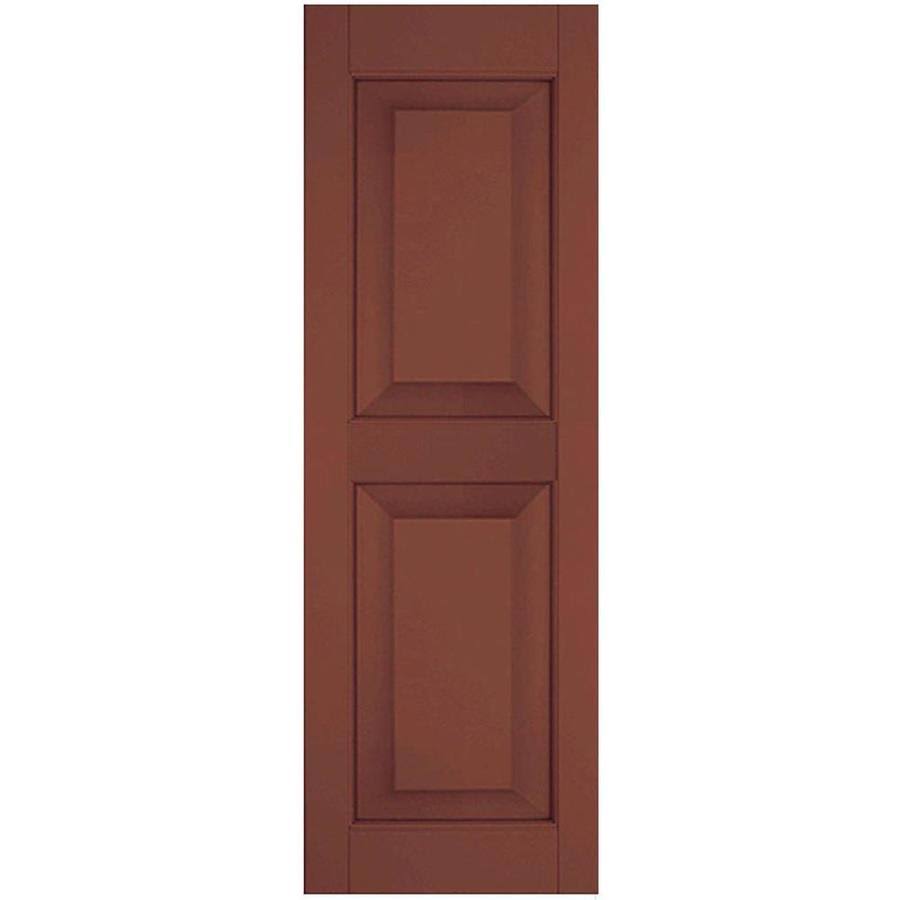 15 in. x 72 in. Exterior Real Wood Raised Panel Shutters Pair Z329480