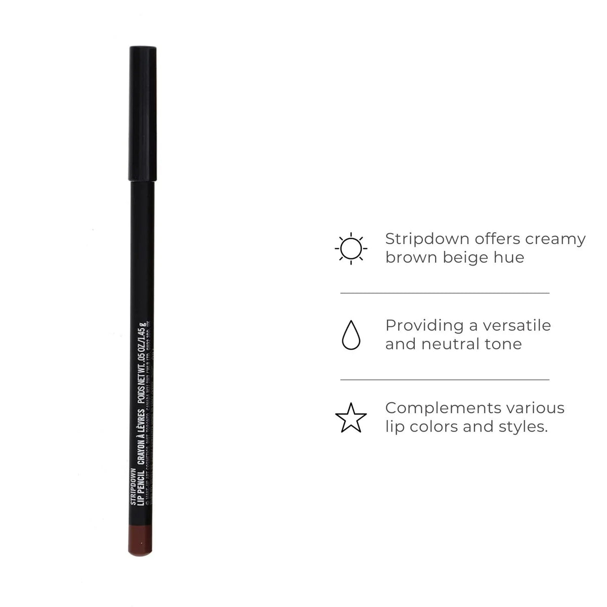 Creamy Brown Beige Lip Pencil V306