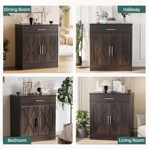 Kitchen Buffet Cabinet with Adjustable Shelf D686654