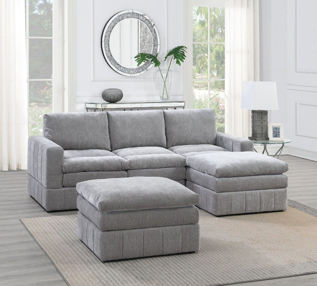 Plush Cushion 5pc Modular Sectional Set R1874