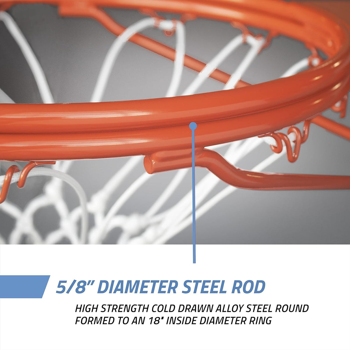 Indoor Basketball Hoop, Front Mount, Wall Mount with Basketball Net L449
