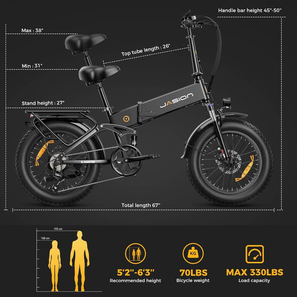 750W 20 x4.0 Fat Tire Foldable Electric Bike Q3927