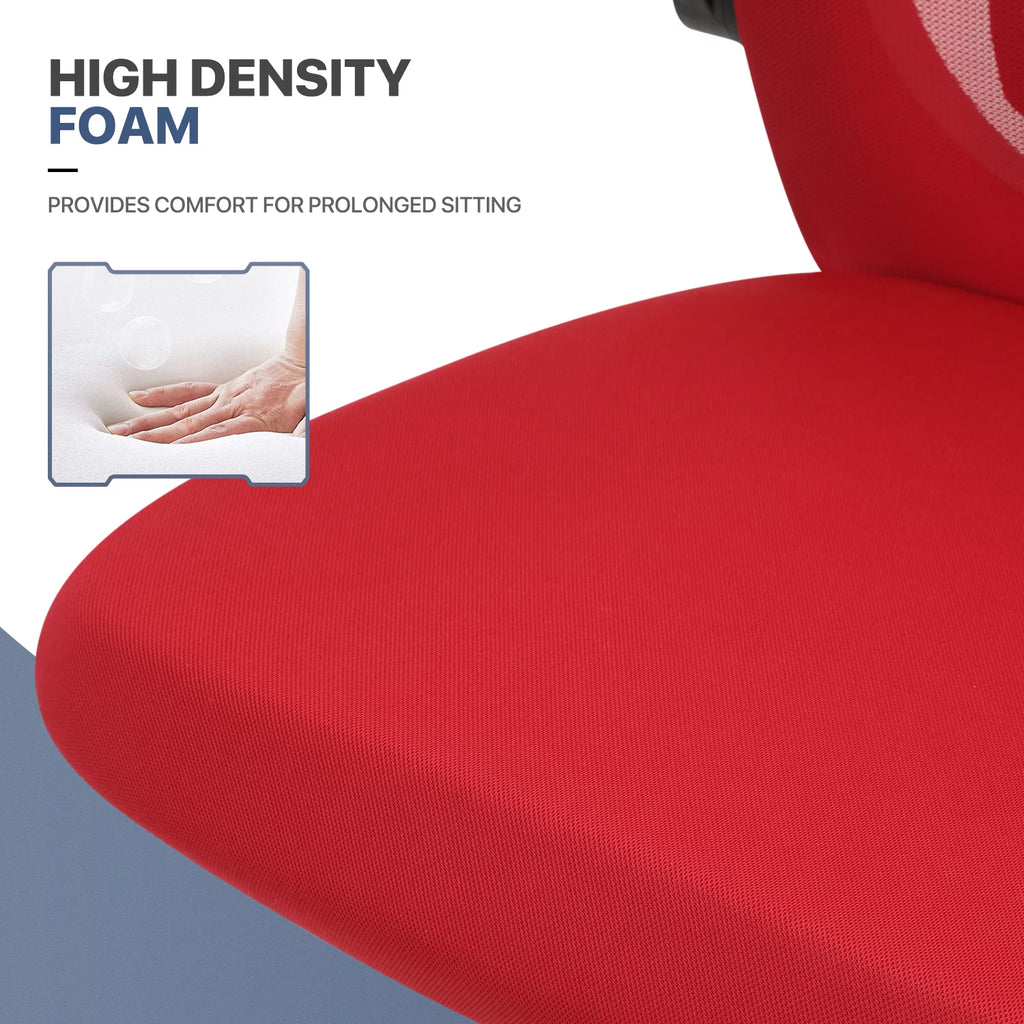 Red Mesh Office Chair with Lumbar Support G536434