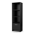Pure Black Shelf Bookcase X7266