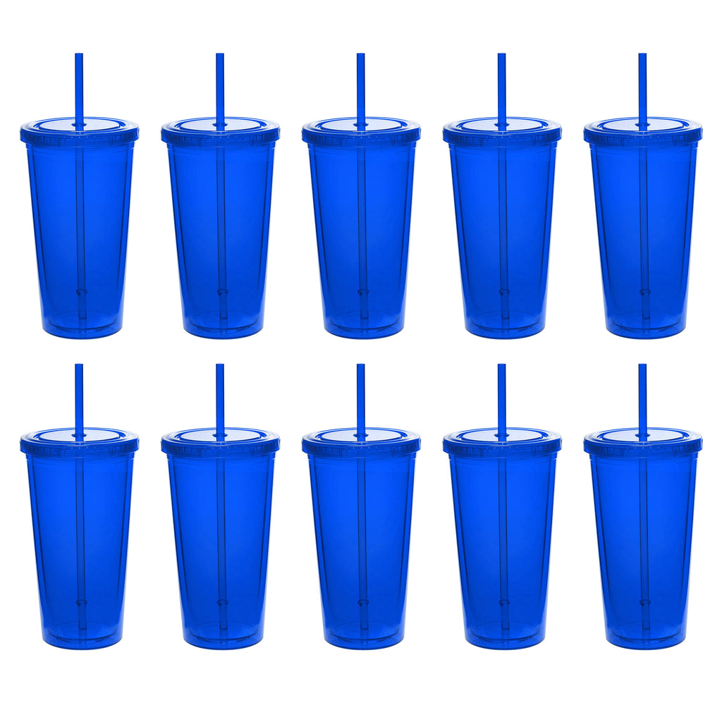 20 oz Set of 10 BPA Free Acrylic Tumblers S977