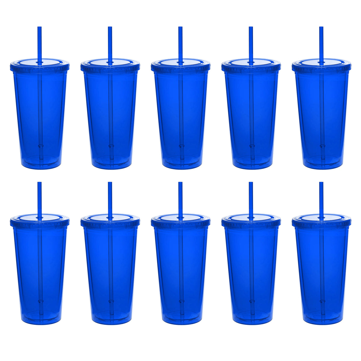 20 oz Set of 10 BPA Free Acrylic Tumblers S977
